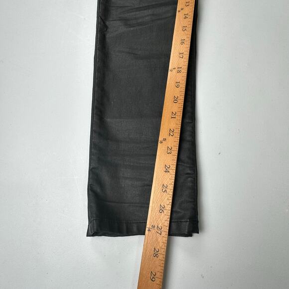 Bevy Flog Pants Womens 28 Black Vegan Leather Coated Pullon Pockets Quiet Luxury - Picture 11 of 13
